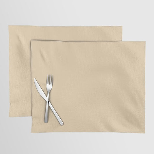Barely Brown Solid Color - Accent Shade - Matches Sherwin Williams Concord Buff SW 7684 Placemat