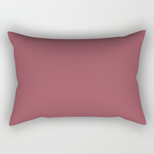 Barely Dark Pink Solid Color Pairs To Kirsch Red SW 6313 Rectangular Pillow