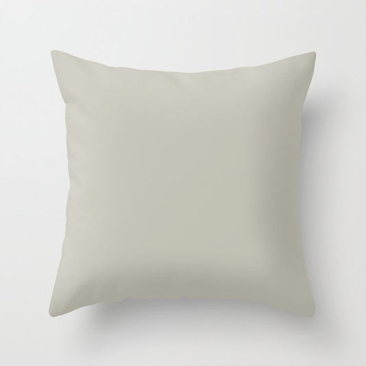 Barely Khaki Light Brown Solid Color Pairs To Benjamin Moore Winterwood 1486 Throw Pillow
