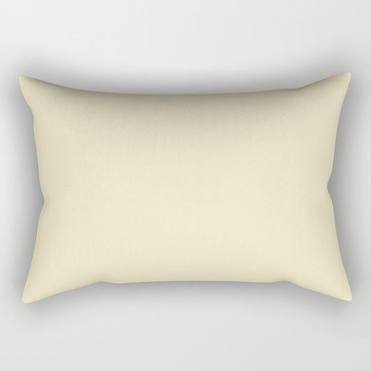 Barely Yellow Solid Color Pairs To Sherwin Williams Pineapple Cream SW 1668 Rectangular Pillow