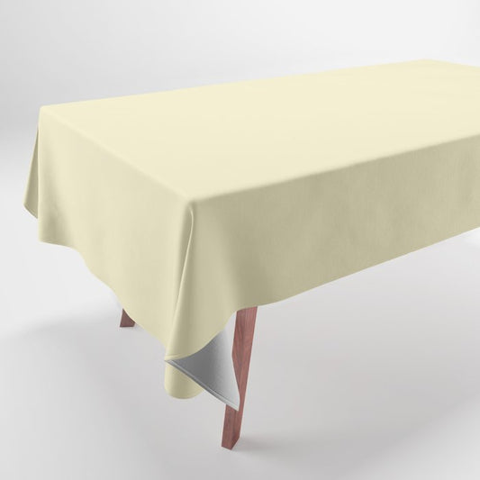 Barely Yellow Solid Color Pairs To Sherwin Williams Pineapple Cream SW 1668 Tablecloth