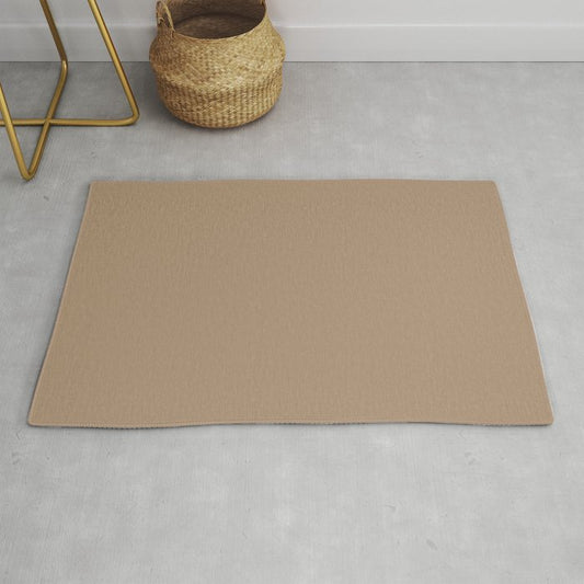 Barren Sand Solid Color - Accent Shade - Matches Sherwin Williams Craftsman Brown SW 2835 Throw & Area Rugs