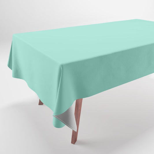 Beach Glass Green-Blue Solid Color PANTONE 13-5412 2022 Summer Trending Shade - Hue - Colour Tablecloth