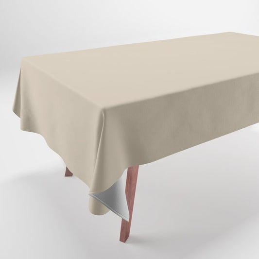 Beachcomber Neutral Beige Solid Color Accent Shade Matches Sherwin Williams Urban Putty SW 7532 Tablecloth