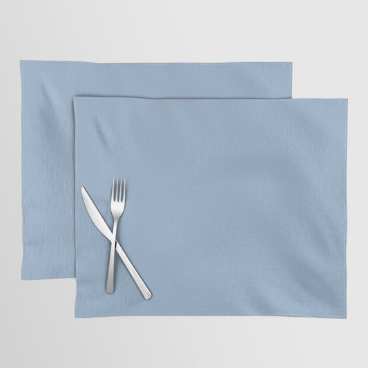 Beatific Pastel Blue Solid Color Pairs Sherwin Williams Celestial SW 6808 Placemat
