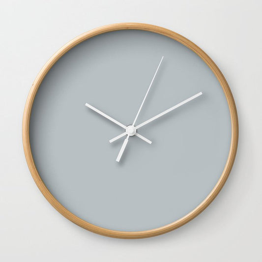 Beautiful Light Pastel Blue Grey Solid Color Pairs Sherwin Williams Krypton SW 6247 Wall Clock