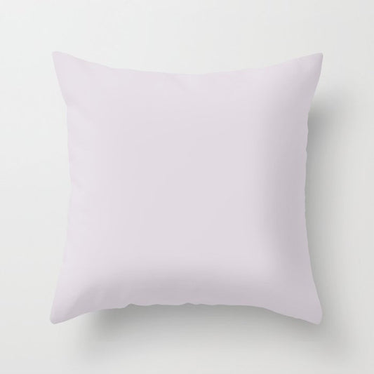 Beautiful Ultra Pastel Purple Solid Color Pairs To Sherwin Williams Lite Lavender SW 6554 Throw Pillow