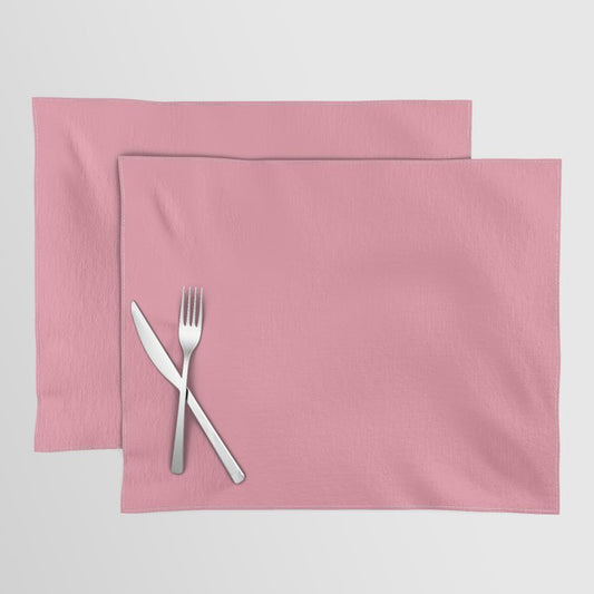 Beckoning Pastel Pink Solid Color Pairs To Sherwin Williams Cheery SW 6584 Placemat