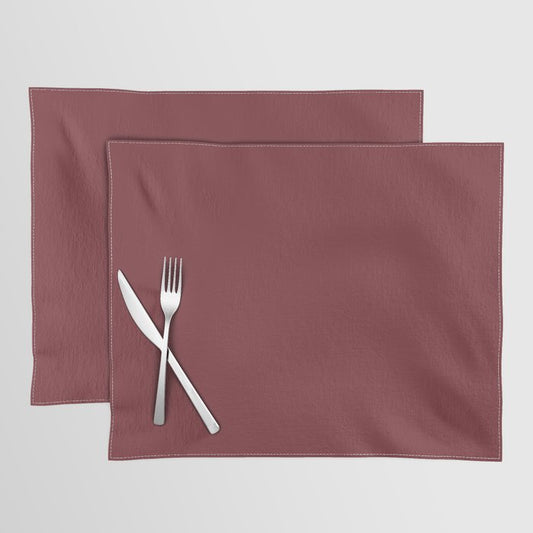 Beetroot Medium Red Solid Color Accent Shade / Hue Matches Sherwin Williams Wild Currant SW 7583 Placemat