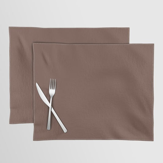 Behr Brown Velvet N160-7 - Dark Brown Earth Tone Solid Color Placemat