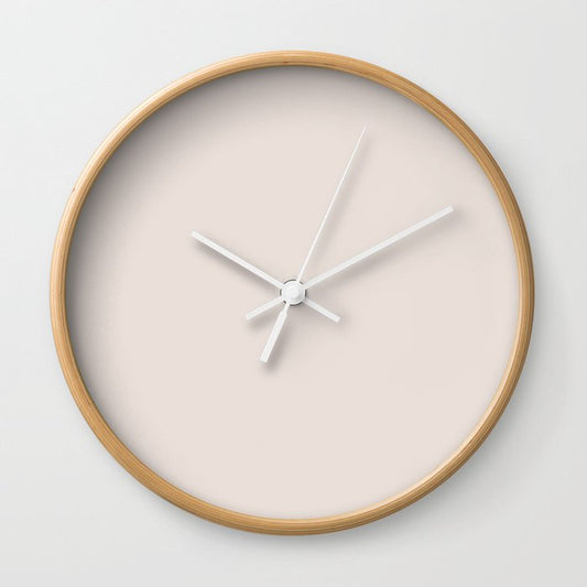 Behr Cameo Stone - Light Pastel Brown (Tan / Beige) N160-1 Solid Color Wall Clock