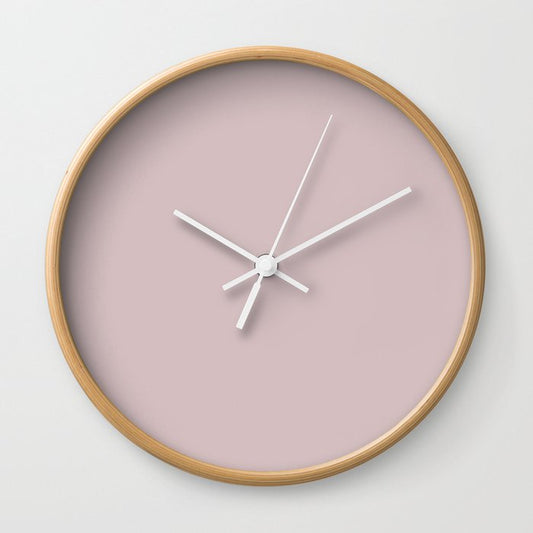 Behr Embroidery - Soft Pastel Pink PPU17-09 Solid Color Wall Clock