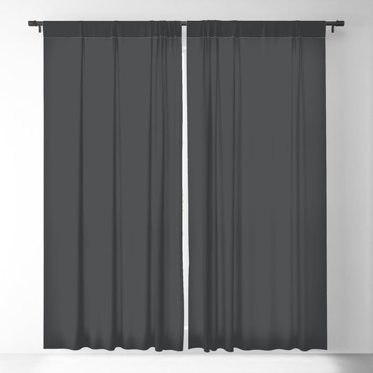 Black Solid Color Pairs Dulux 2023 Trending Shade Domino SG6G8 Blackout Curtain