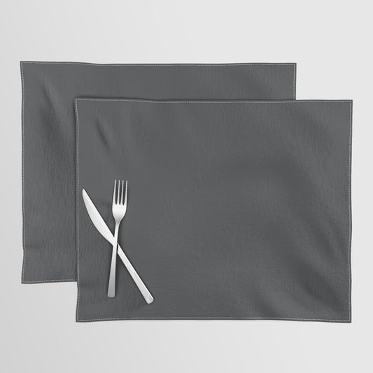 Black Solid Color Pairs Dulux 2023 Trending Shade Domino SG6G8 Placemat