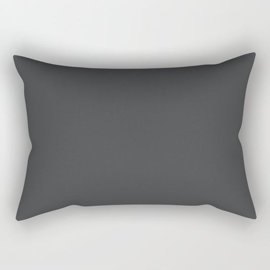 Black Solid Color Pairs Dulux 2023 Trending Shade Domino SG6G8 Rectangular Pillow