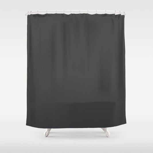 Black Solid Color Pairs Dulux 2023 Trending Shade Domino SG6G8 Shower Curtain