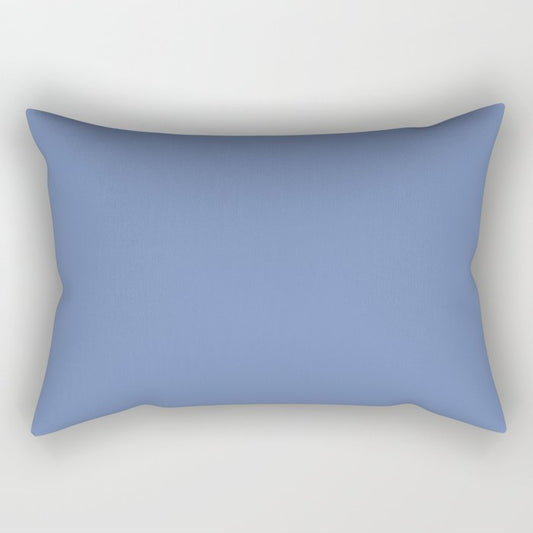 Blueberry Blue-purple Solid Color Pairs PPG Glidden 2023 Trending Color Kimono PPG1166-5 Rectangular Pillow