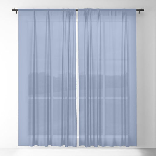 Blueberry Blue-purple Solid Color Pairs PPG Glidden 2023 Trending Color Kimono PPG1166-5 Sheer Curtain