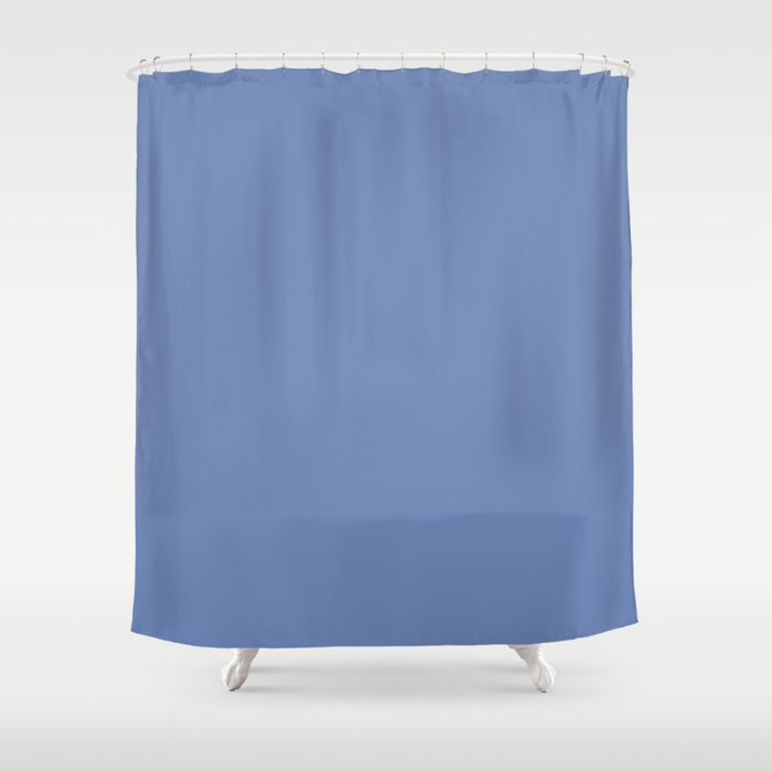 Blueberry Blue-purple Solid Color Pairs PPG Glidden 2023 Trending Color Kimono PPG1166-5 Shower Curtain