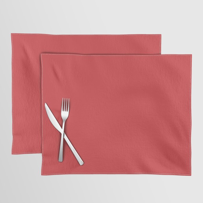 Bold Red Solid Color Pairs to Coloro Luscious Red 010-46-36 Key Color Trends for Spring Summer 2023 Placemat