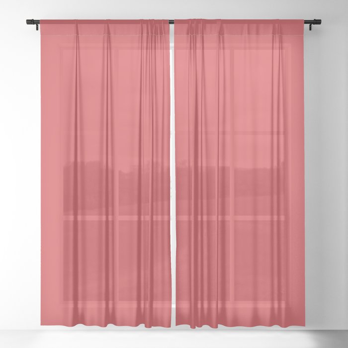 Bold Red Solid Color Pairs to Coloro Luscious Red 010-46-36 Key Color Trends for Spring Summer 2023 Sheer Curtain