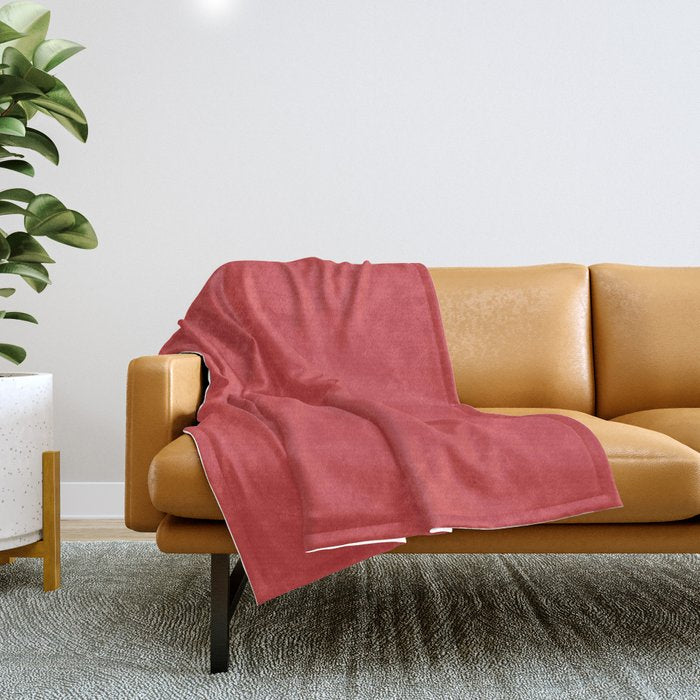 Bold Red Solid Color Pairs to Coloro Luscious Red 010-46-36 Key Color Trends for Spring Summer 2023 Throw Blanket