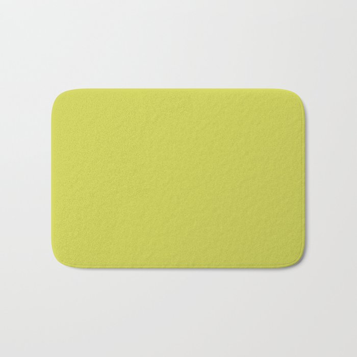 Bright Green Solid Color Pairs 2023 Trending Hue Dunn-Edwards Limelight DE5516 - Liberated Nomads Collection Bath Mat