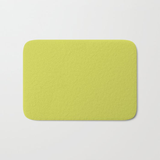 Bright Green Solid Color Pairs 2023 Trending Hue Dunn-Edwards Limelight DE5516 - Liberated Nomads Collection Bath Mat