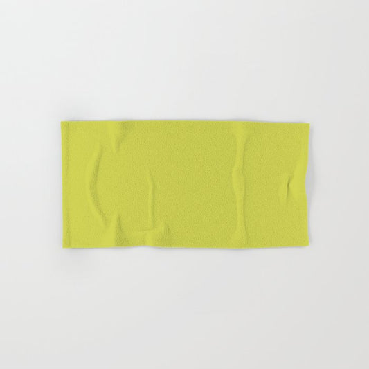 Bright Green Solid Color Pairs 2023 Trending Hue Dunn-Edwards Limelight DE5516 - Liberated Nomads Collection Hand & Bath Towels