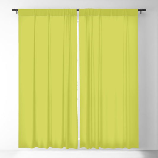 Bright Green Solid Color Pairs 2023 Trending Hue Dunn-Edwards Limelight DE5516 - Liberated Nomads Collection Blackout Curtains