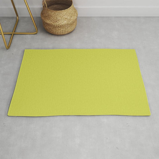Bright Green Solid Color Pairs 2023 Trending Hue Dunn-Edwards Limelight DE5516 - Liberated Nomads Collection Throw & Area Rugs