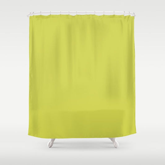 Bright Green Solid Color Pairs 2023 Trending Hue Dunn-Edwards Limelight DE5516 - Liberated Nomads Collection Shower Curtain
