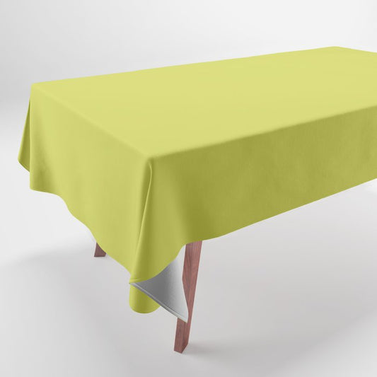 Bright Green Solid Color Pairs 2023 Trending Hue Dunn-Edwards Limelight DE5516 - Liberated Nomads Collection Tablecloth