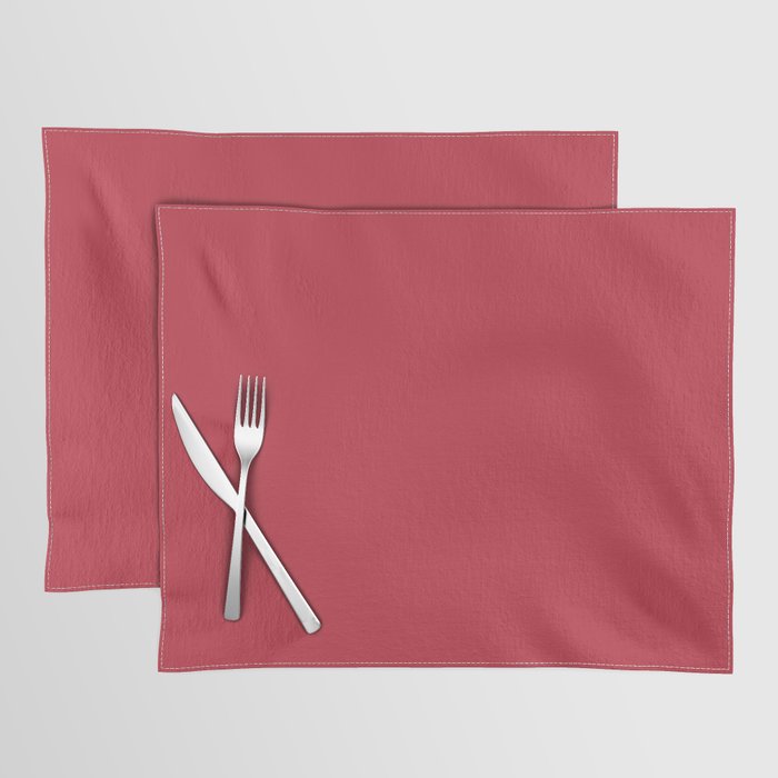 Bright Red Solid Color Dunn & Edwards 2023 Trending Color Striking Red DEA103 Life in Poetry Collection Placemat Sets