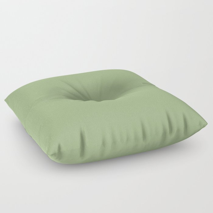 Bright Sage Dark Pastel Green Solid Color Pairs To Sherwin Williams Mesclun Green SW 6724 Floor Pillow