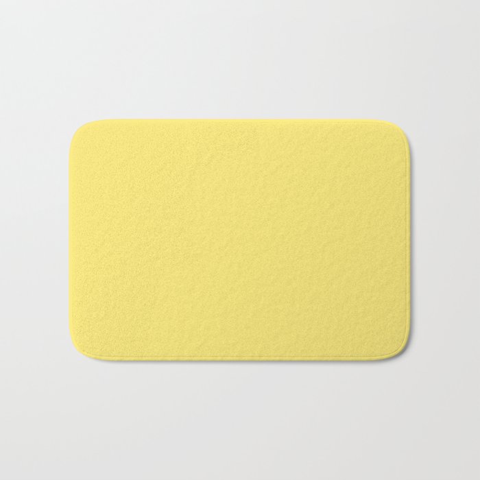 Bright Yellow Solid Color Dunn & Edwards 2023 Trending Color Dandelion DE5417 Life in Poetry Collection Bath Mat