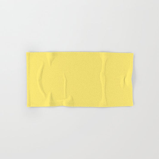 Bright Yellow Solid Color Dunn & Edwards 2023 Trending Color Dandelion DE5417 Life in Poetry Collection Hand & Bath Towels
