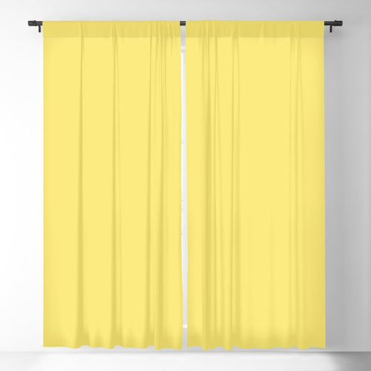 Bright Yellow Solid Color Dunn & Edwards 2023 Trending Color Dandelion DE5417 Life in Poetry Collection Blackout Curtains