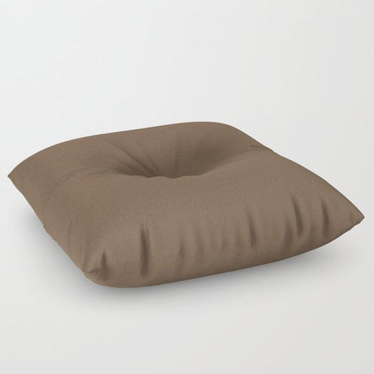 Brown Solid Color  - Accent Shade - Matches Sherwin Williams Coconut Husk SW 6111 Floor Pillow