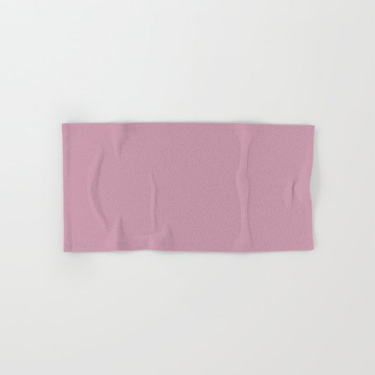 Buoyant Rose Pink Solid Color Pairs To Sherwin Williams Rosebay SW 6563 Hand & Bath Towel