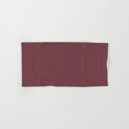 Burgundy Red Trending Solid Color - Hue Dutch Boy 2021 Color of the Year Accent Shade Mulberry Tree Hand & Bath Towel