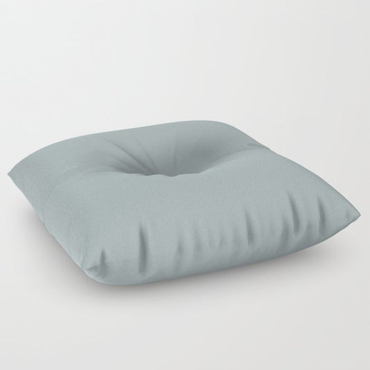 Calming Blue Gray Solid Color - Accent Shade - Matches Sherwin Williams Breezy SW 7616 Floor Pillow