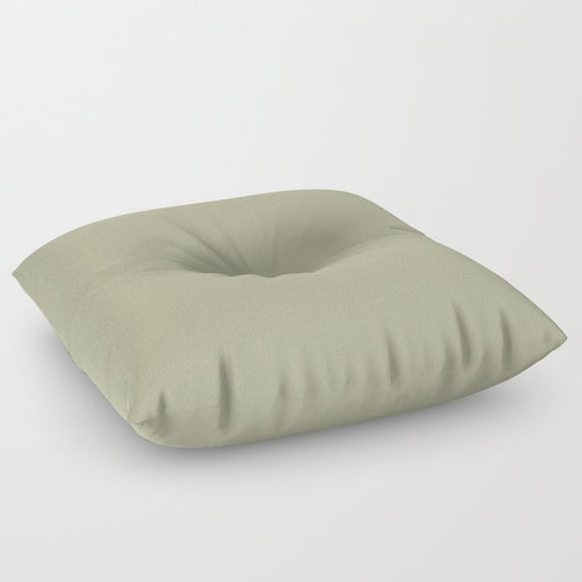 Calming Earth Solid Color Accent Shade / Hue Matches Sherwin Williams Green SW 0013 Floor Pillow