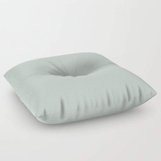 Calming Light Blue Green Grey Solid Color Pairs To Sherwin Williams Rainwashed SW 6211 Floor Pillow