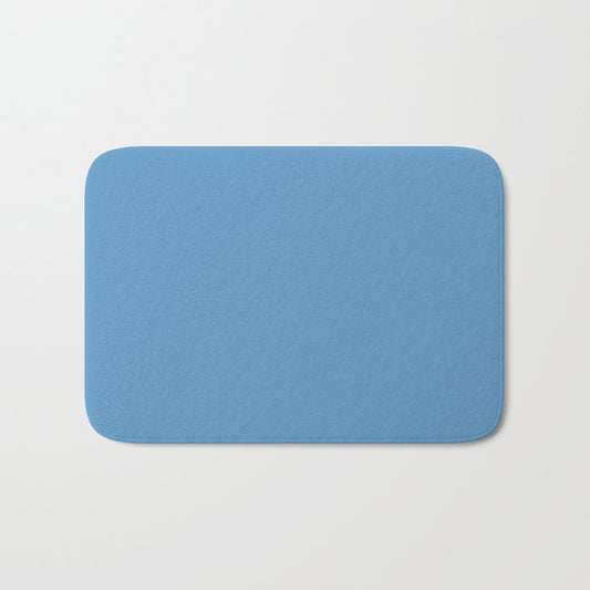 Calming Medium Blue Solid Color Pairs to Tranquil Blue 114-57-24 Color Trends Spring Summer 2023 Bath Mat
