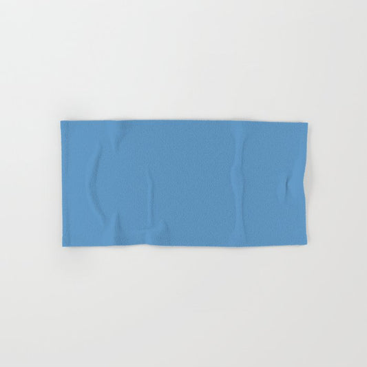 Calming Medium Blue Solid Color Pairs to Tranquil Blue 114-57-24 Color Trends Spring Summer 2023 Hand & Bath Towel