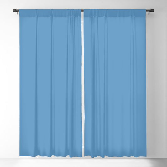 Calming Medium Blue Solid Color Pairs to Tranquil Blue 114-57-24 Color Trends Spring Summer 2023 Blackout Curtain