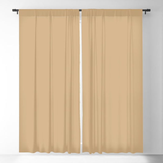Caramel Solid Color Pairs 2023 Trending Color HGTV Restrained Gold HGSW6129 Blackout Curtain