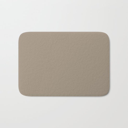 Clay Beige Gray Solid Color Pairs PPG Glidden 2023 Trending Color Oyster Shell PPG14-13 Bath Mat