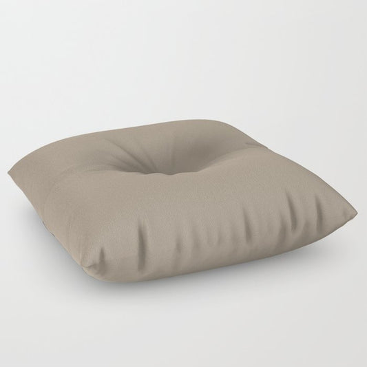 Clay Beige Gray Solid Color Pairs PPG Glidden 2023 Trending Color Oyster Shell PPG14-13 Floor Pillow